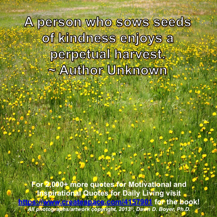 Quote of the Day - Seeds of Kindness